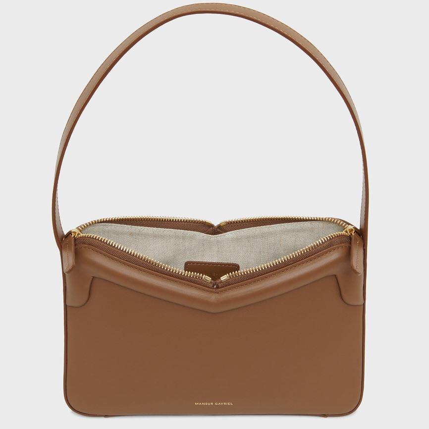 Women's Mansur Gavriel M Frame Baguette Baguette Bag Brown | AU M768GM